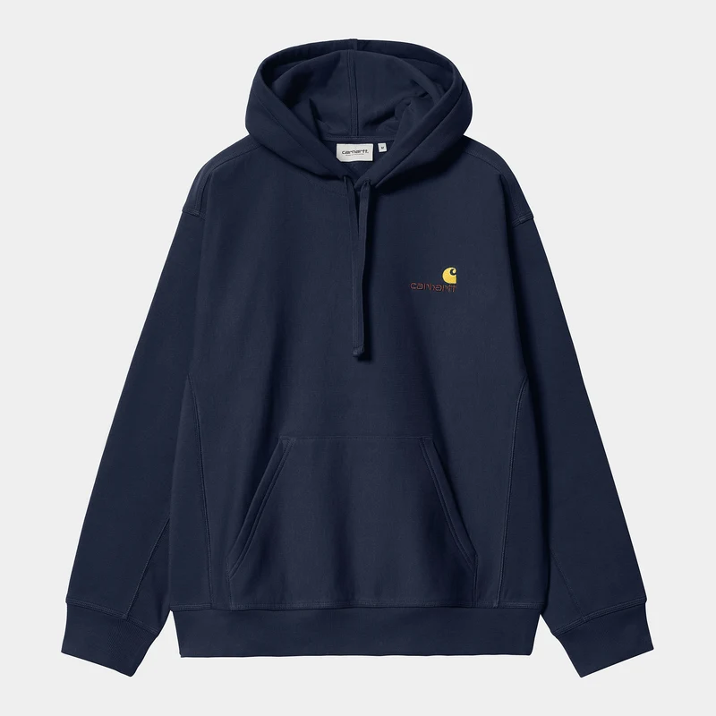 Carhartt WIP Herren American Script Sweatshirt-Hoodie – Air Force Blue
