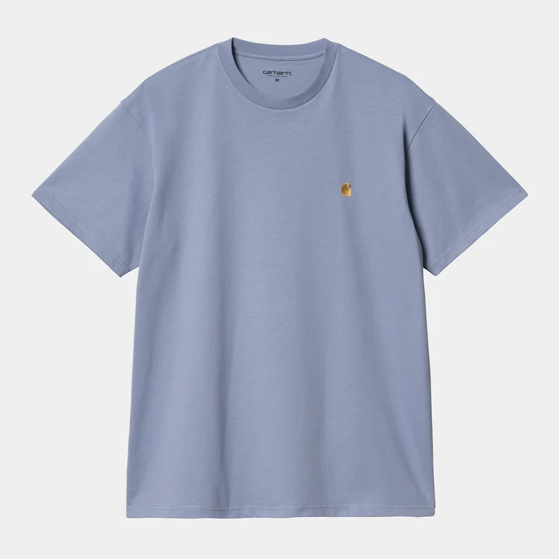 Carhartt WIP Herren Chase Kurzarm-T-Shirt – Charm Blue