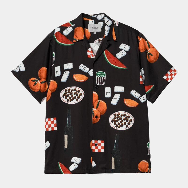 Carhartt WIP Herren-Isis-Maria-Dinner-Hemd – Schwarz