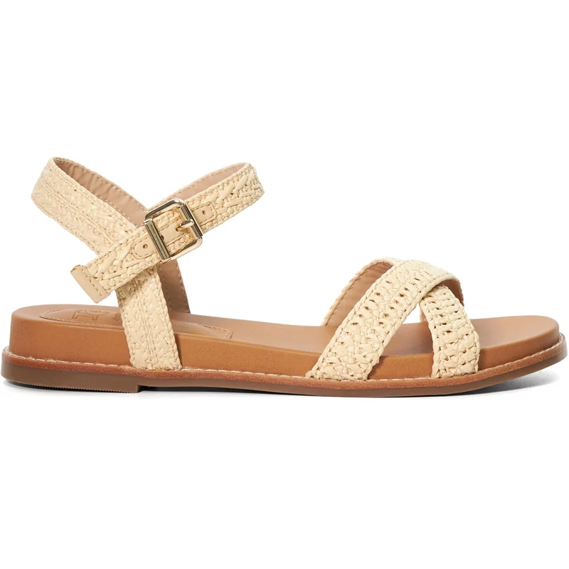 Dune Damen Lassey Sandale – Natur