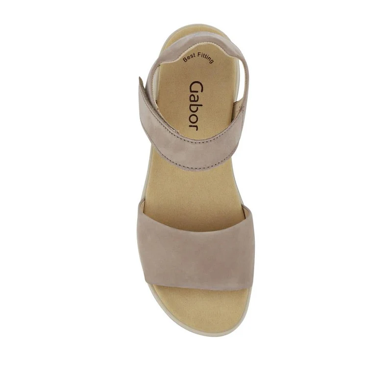 Chiffon Gabor Leather Touch Fasten Sandals - GAB41525 / 327 031 - Taupe