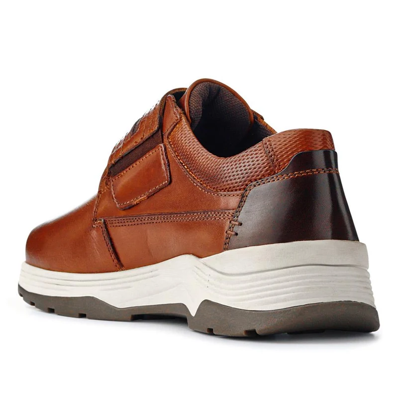 Wide-Fitting Casual Shoes - CALEB / 326 960 - Cognac