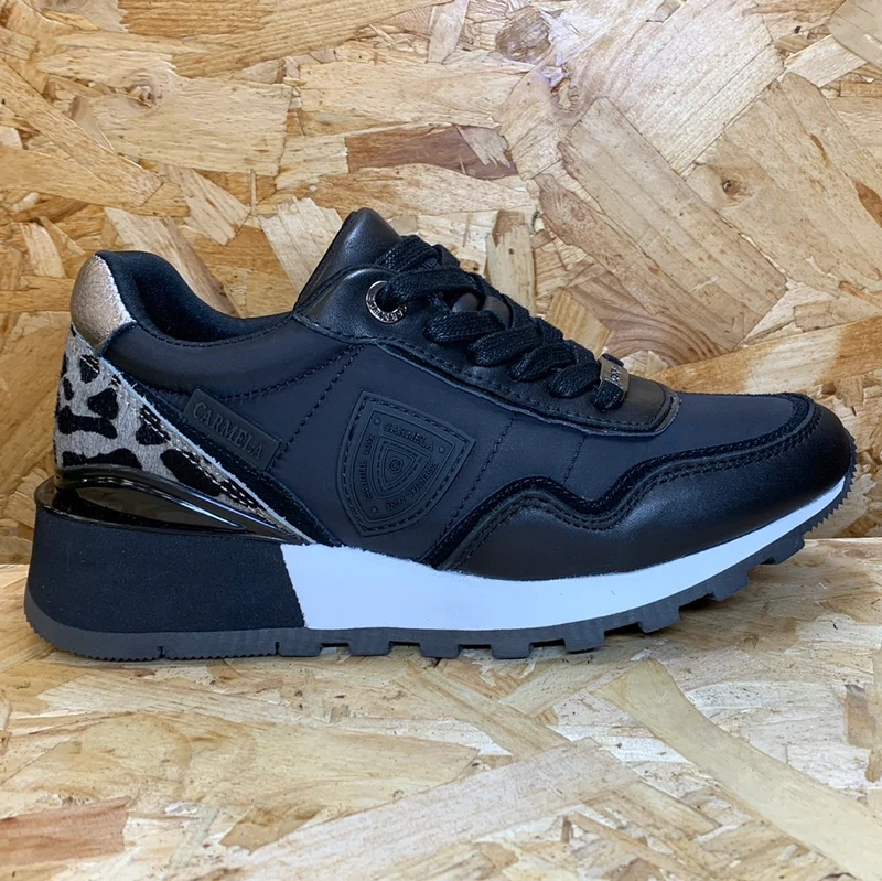 Carmela Mode-Sneaker aus Leder für Damen – Schwarz