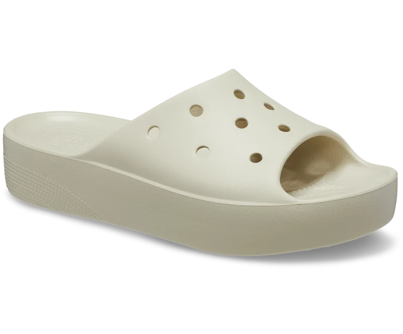 Crocs Klassische Unisex-Plateaurutsche – Knochen