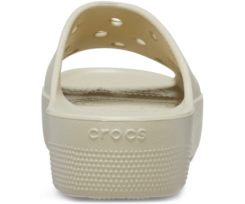 Crocs Klassische Unisex-Plateaurutsche – Knochen