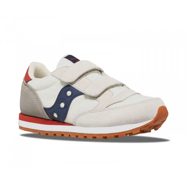 Saucony Kinder-Jazz-Double-Turnschuhe – Grau / Marineblau / Rot
