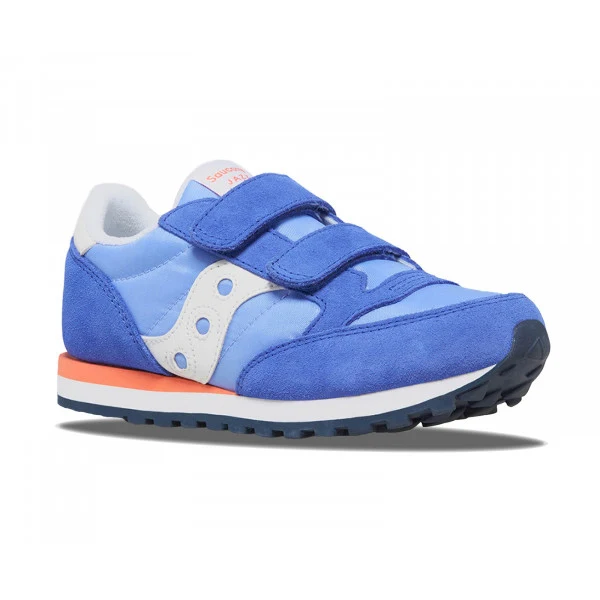 Saucony Kinder-Jazz-Double-Turnschuhe – Blau / Koralle