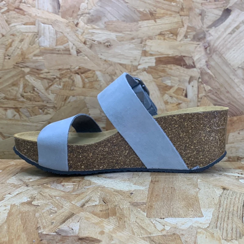 Plakton Damen-Sandale „Alicante Hi“ aus Leder – Bleir