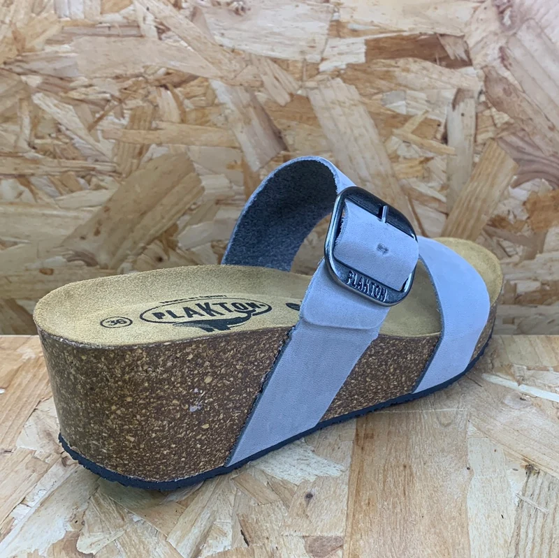 Plakton Damen-Sandale „Alicante Hi“ aus Leder – Bleir
