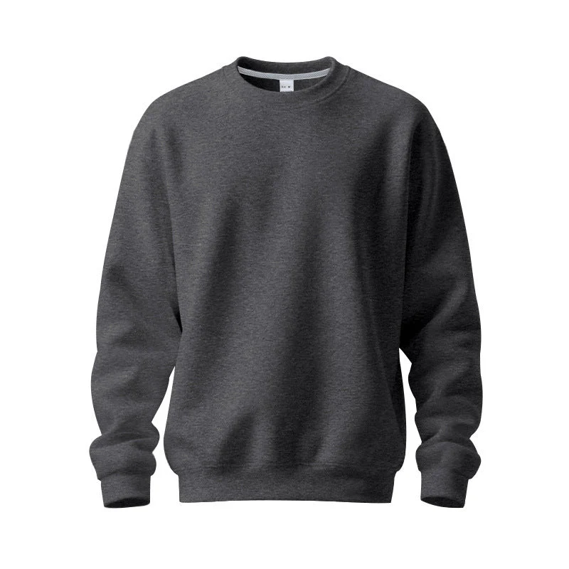 Herren nan Oversize-Rundhals-Sweatshirt aus weichem Baumwollfleece mit gerippten Bündchen Drune