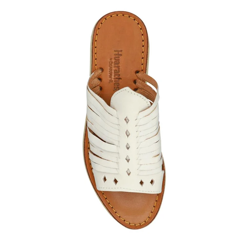 Leather Mule Sandals - EDNB40102 / 326 914 - White Leather