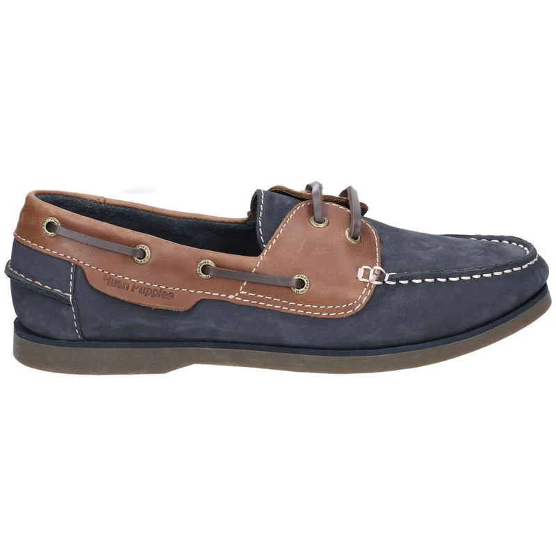 Hush Puppies Herren-Bootsschuh „Henry“ aus Leder – Blau