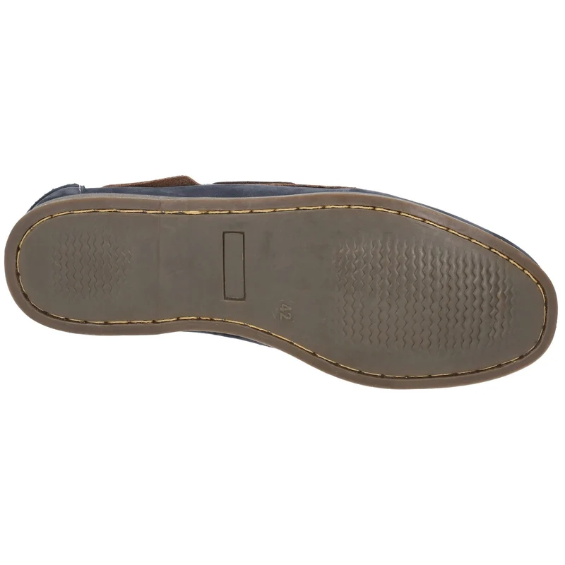 Hush Puppies Herren-Bootsschuh „Henry“ aus Leder – Blau