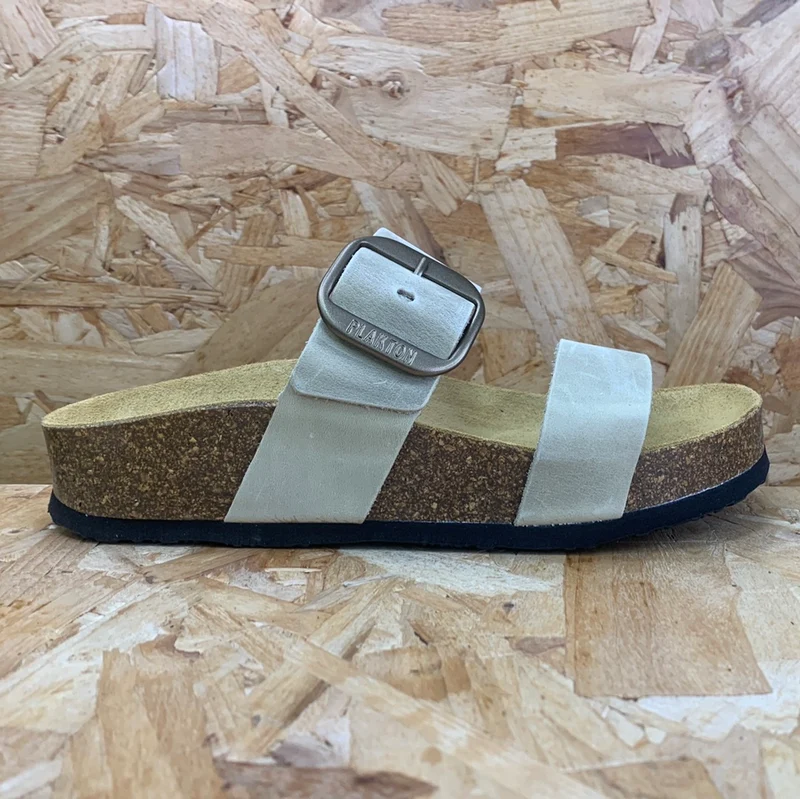 Plakton Damen-Sandale „Alicante Mid“ aus Leder – Leinen
