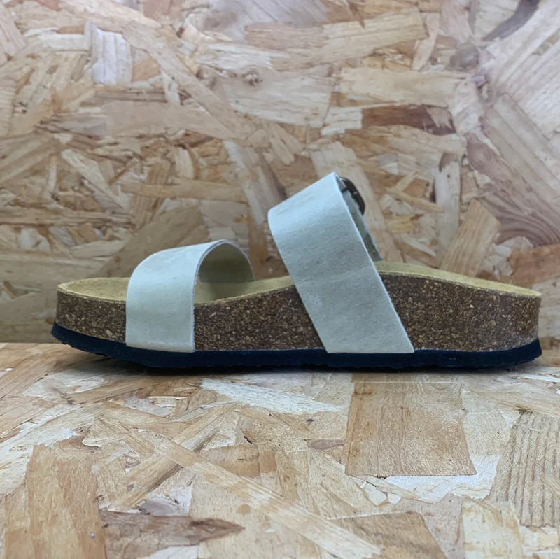 Plakton Damen-Sandale „Alicante Mid“ aus Leder – Leinen