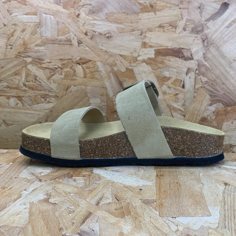 Plakton Damen-Sandale „Alicante Mid“ aus Leder – Hellbraun