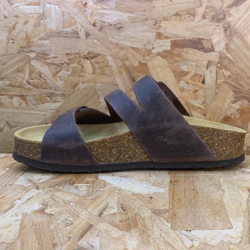 Plakton Seville Mid Apure Ledersandale für Damen – Braun