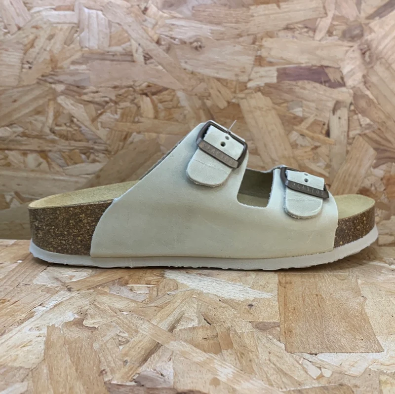 Plakton Damen Malaga Mid Ledersandale – Leinen