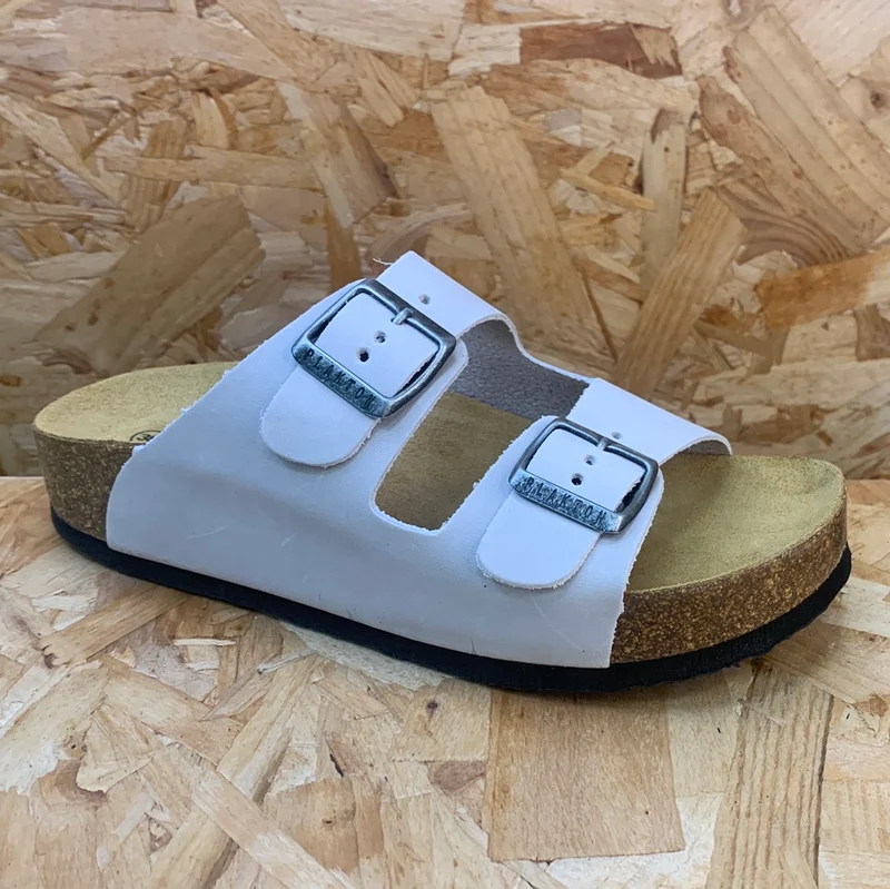 Plakton Damen Malaga Mid Ledersandale – Perlmutt