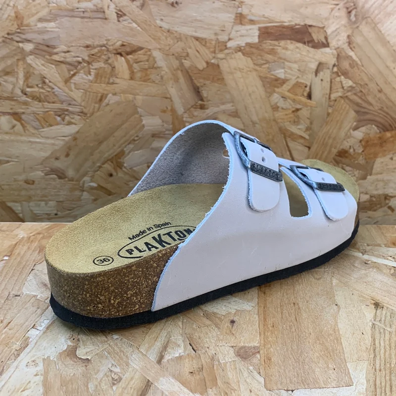 Plakton Damen Malaga Mid Ledersandale – Perlmutt