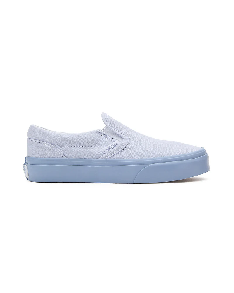 VANS Klassische Slip-On-Sneaker für Kinder mit glänzender Seitenwand – Blau