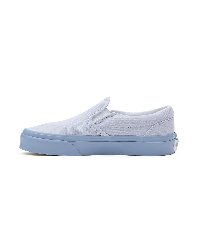VANS Klassische Slip-On-Sneaker für Kinder mit glänzender Seitenwand – Blau