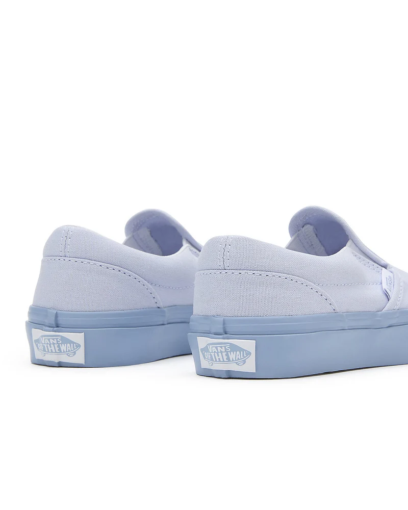 VANS Klassische Slip-On-Sneaker für Kinder mit glänzender Seitenwand – Blau