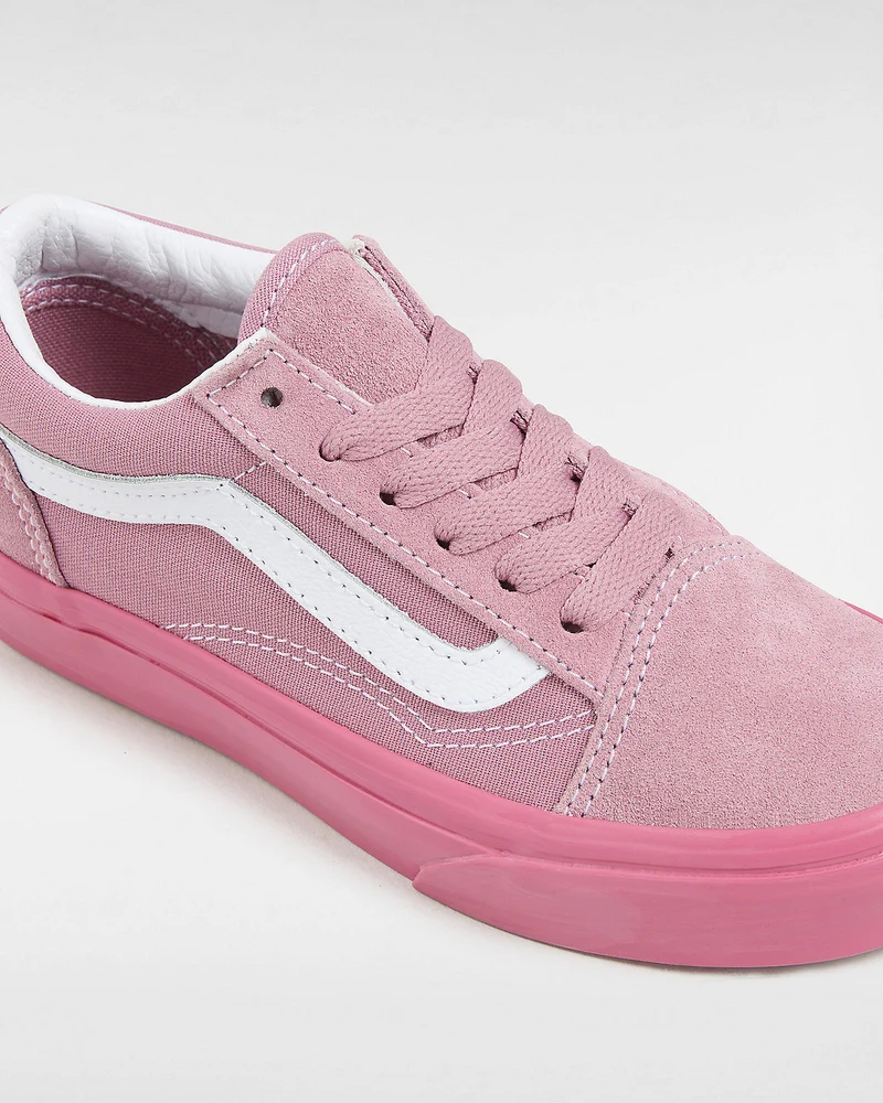 VANS Old Skool Glossy Sidewall-Sneaker für Kinder – Rosa