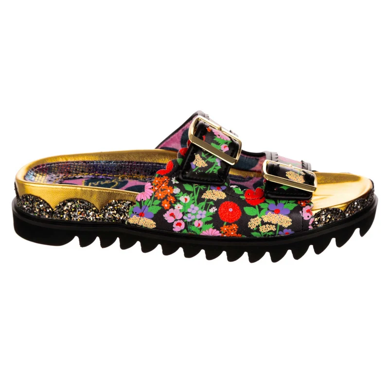 Irregular Choice Damen Garden Gander Sandale - Schwarz