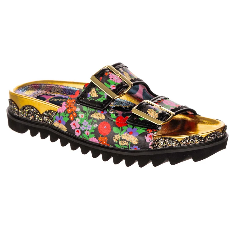 Irregular Choice Damen Garden Gander Sandale - Schwarz