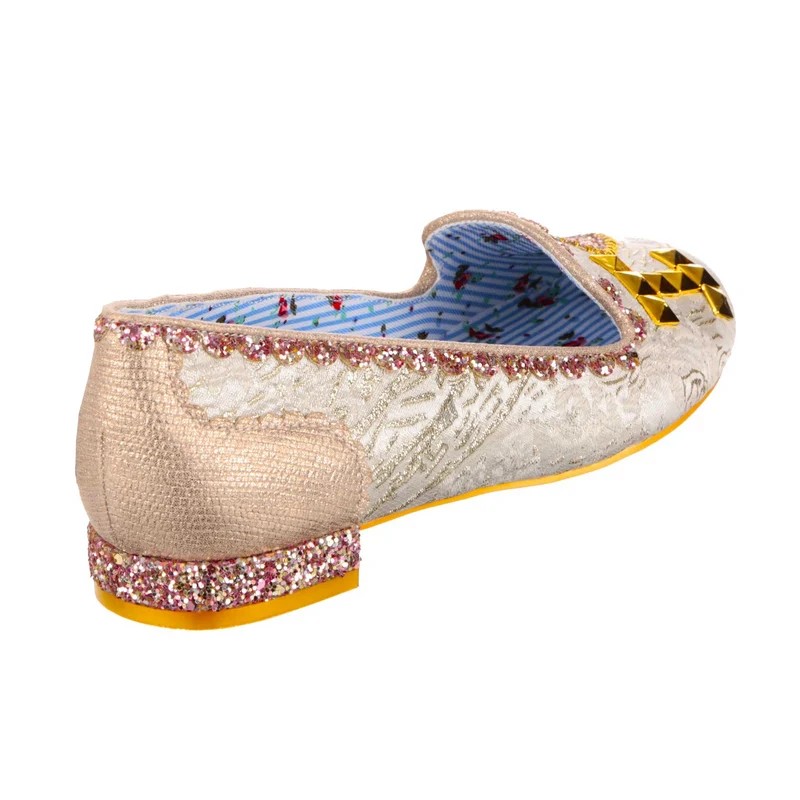Irregular Choice Damen Luv Ya Flats - Off White