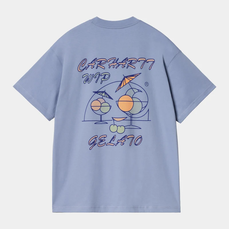 Carhartt WIP Herren Gelato T-Shirt – Charm Blue