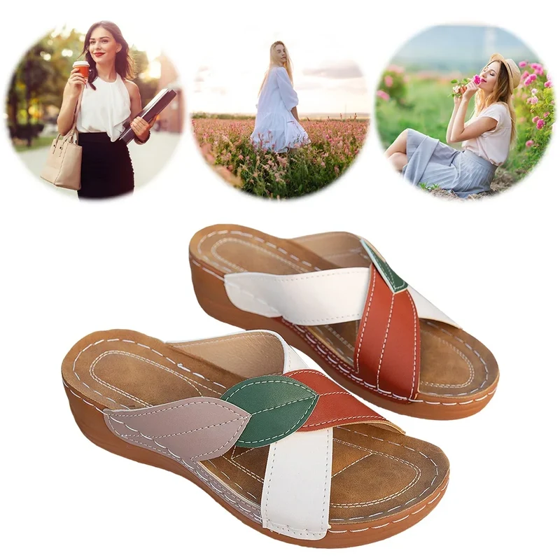 Sandali con zeppa da donna | Scarpe slip-on traspiranti