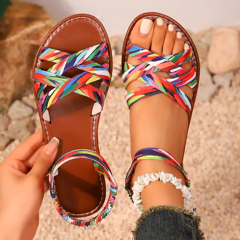 Sandali bassi da donna | Scarpe estive romane per tutti i giorni