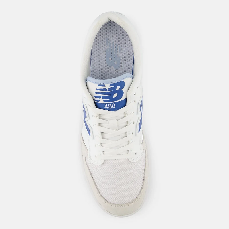New Balance Unisex-Basketball-Modetrainer – Weiß / Blauer Achat