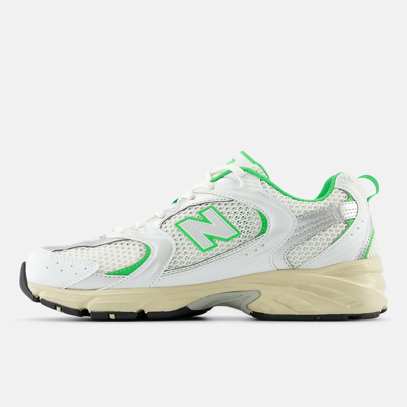 New Balance Unisex 530 Fashion Trainer – Weiß / Palmblatt