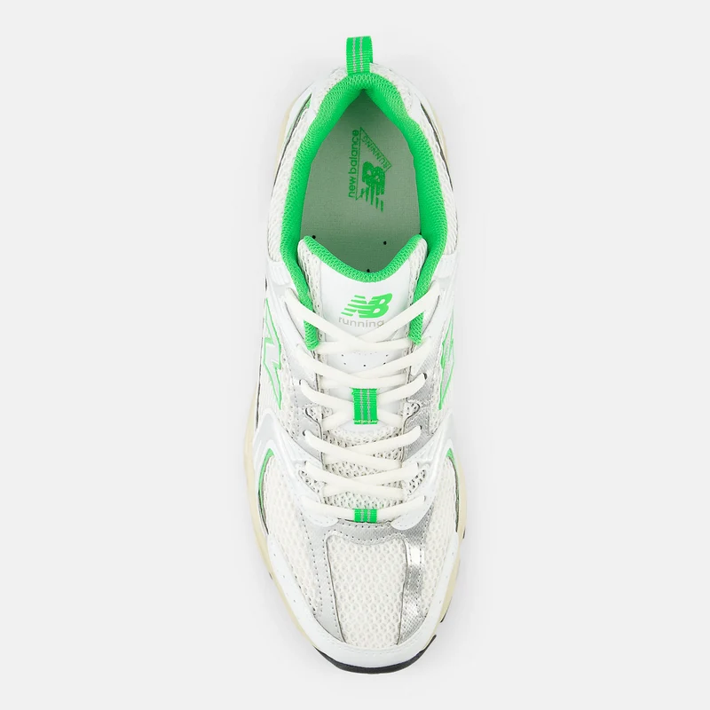 New Balance Unisex 530 Fashion Trainer – Weiß / Palmblatt