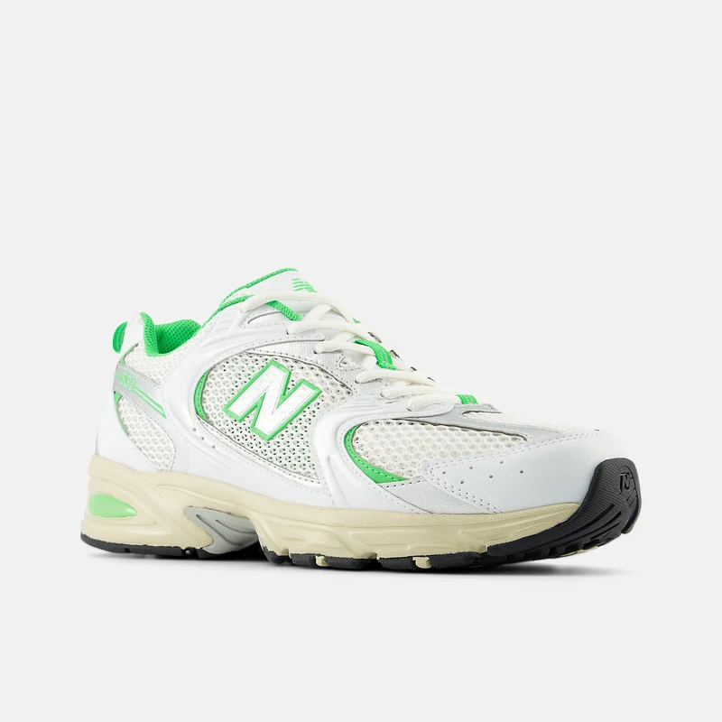 New Balance Unisex 530 Fashion Trainer – Weiß / Palmblatt