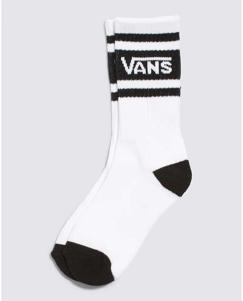 VANS Kinder Drop V Logo Crew Socken (1 Paar) – Weiß / Schwarz