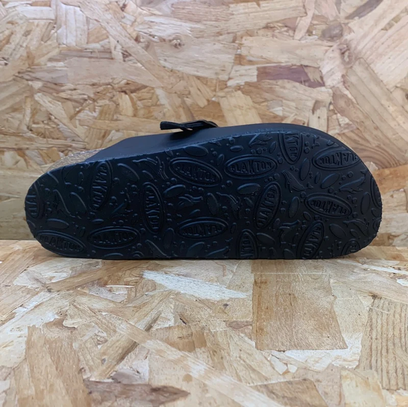 Plakton Damen Gibraltar Leder-Pantoletten – Schwarz