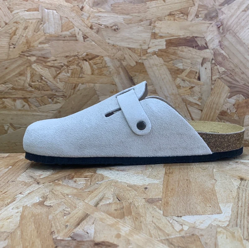 Plakton Damen Gibraltar Leder-Pantoletten – Beige