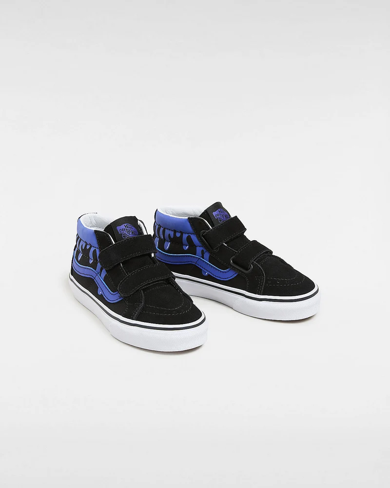 VANS Sk8-Mid Reissue-Turnschuhe für Kinder – Schwarz / Blau