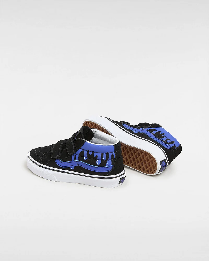 VANS Sk8-Mid Reissue-Turnschuhe für Kinder – Schwarz / Blau