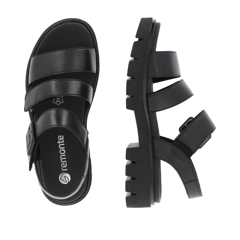 Remonte Damenmode-Sandale – Schwarz