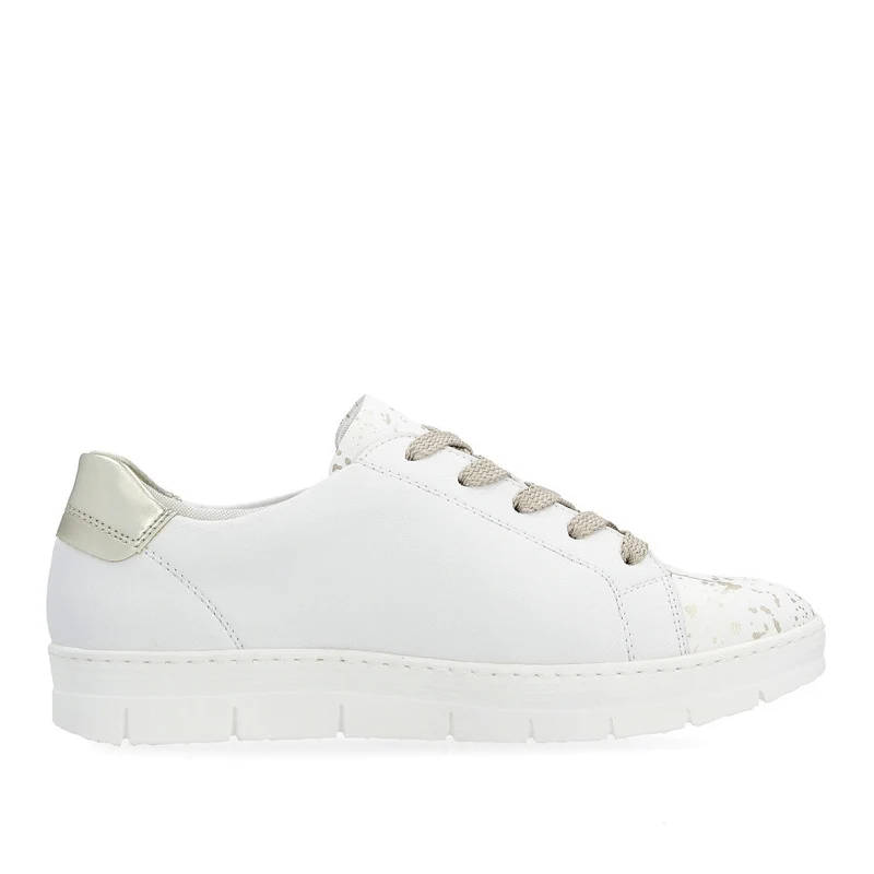 Remonte Modische Damen-Ledersneaker – Weiß