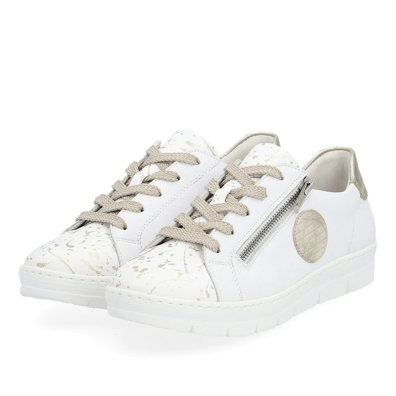 Remonte Modische Damen-Ledersneaker – Weiß