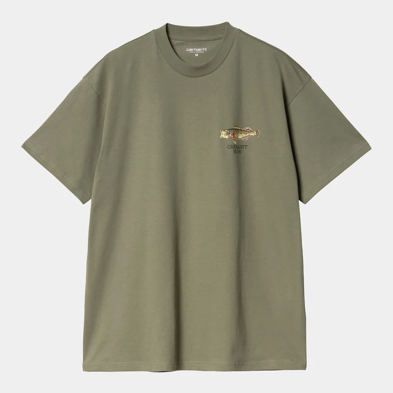 Carhartt WIP Herren-Fisch-T-Shirt – Dollargrün