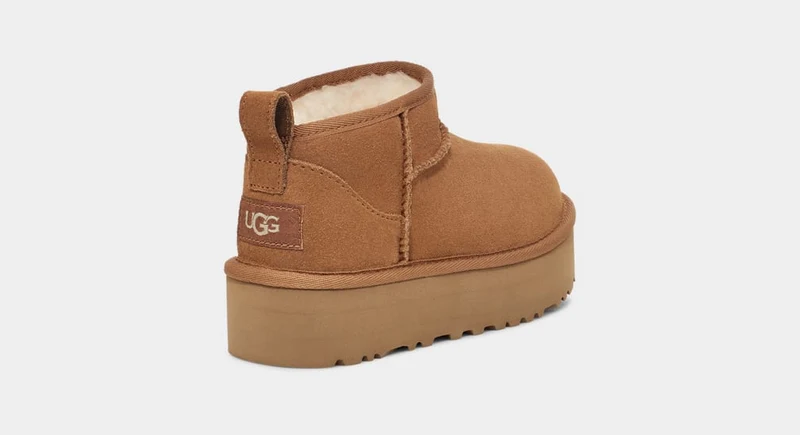 UGG Ultra-Mini-Plateau-Stiefel für Kinder | Kastanie