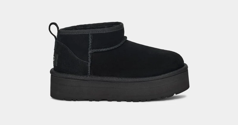UGG Ultra Mini Plateau-Stiefel für Kinder | Schwarz