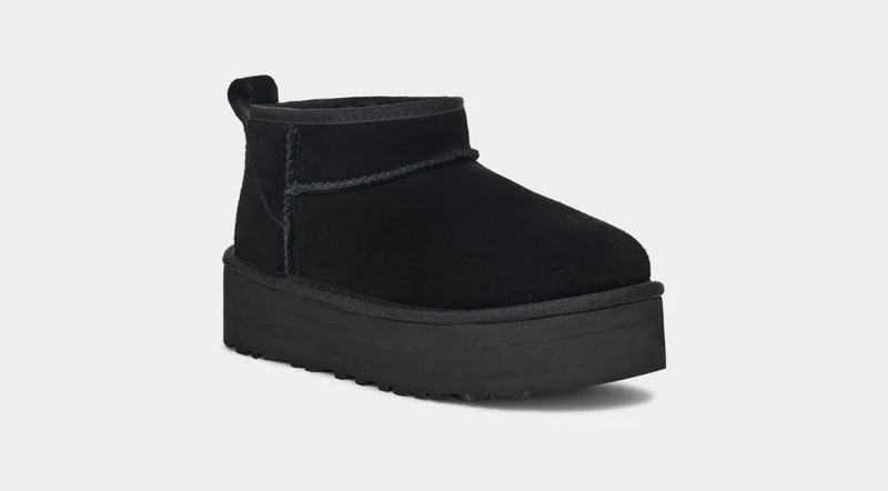 UGG Ultra Mini Plateau-Stiefel für Kinder | Schwarz